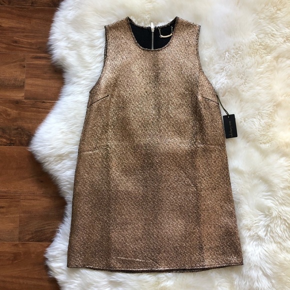 Whitney Eve Butterfly Ginger Textured Sleeveless Shift Dress 2 - Picture 3 of 9